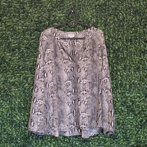 J.Crew Snakeskin Print Top, XL
